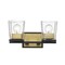 Z-Lite Bleeker Street 2 Light Vanity, Matte Black & Olde Brass & Clear 475-2V-MB-OBR - alternate 5